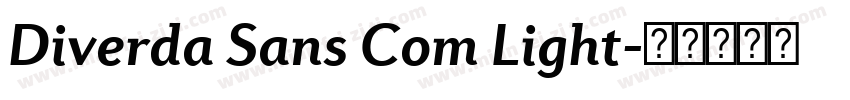 Diverda Sans Com Light字体转换